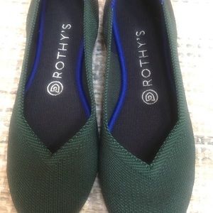 Rothy’s Emerald Flats, size 8.